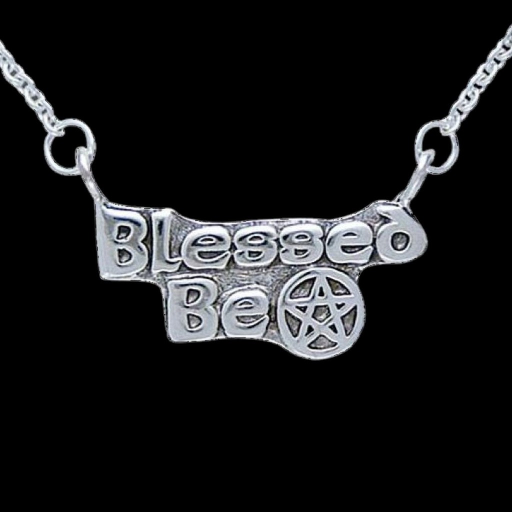 Blessed Be Wiccan Sterling Silver Pendant and Chain by Peter Stone - Image 3