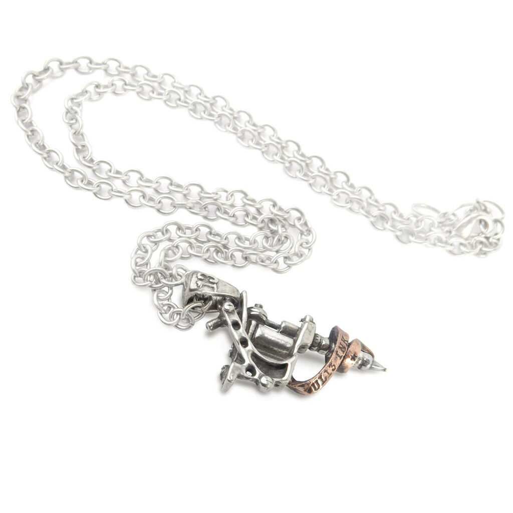 Tattoo Gun Pendant by Alchemy Pewter Biker Gothic Necklace - Image 2