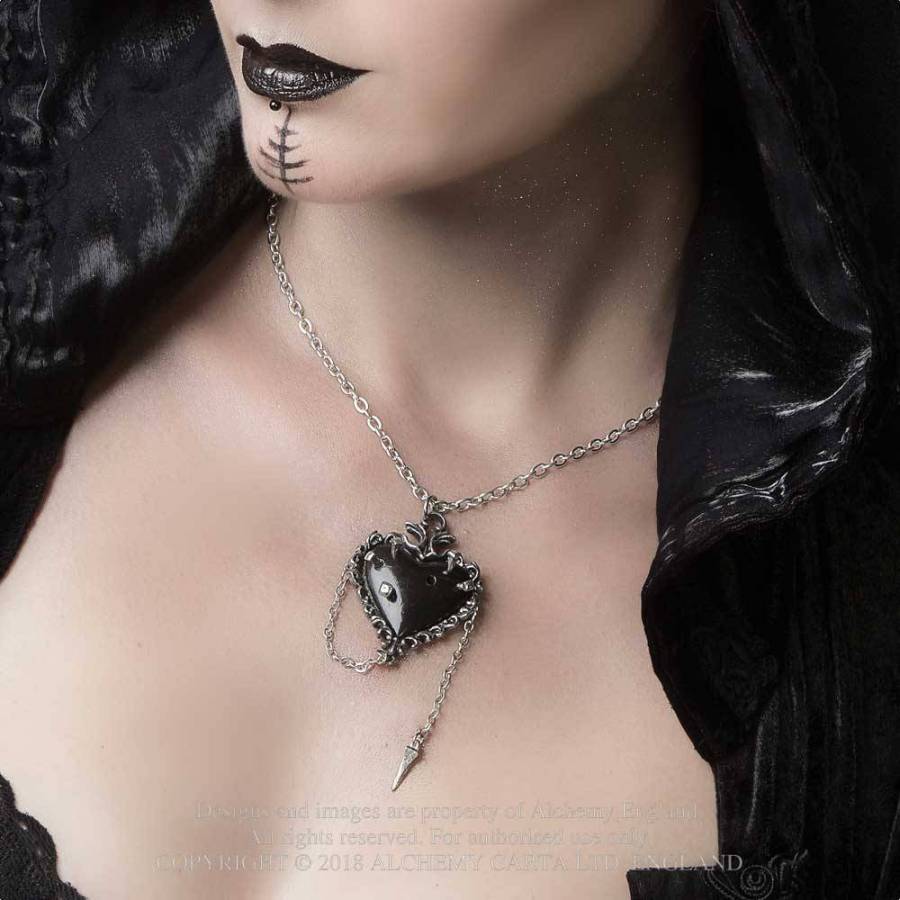 ALCHEMY WITCH HEART PENDANT Gothic Witchcraft Spell Nails Magick FREE GIFT BOX 