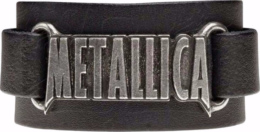 Metallica Logo Leather and Pewter Wrist Strap by Alchemy Rocks - Image 5