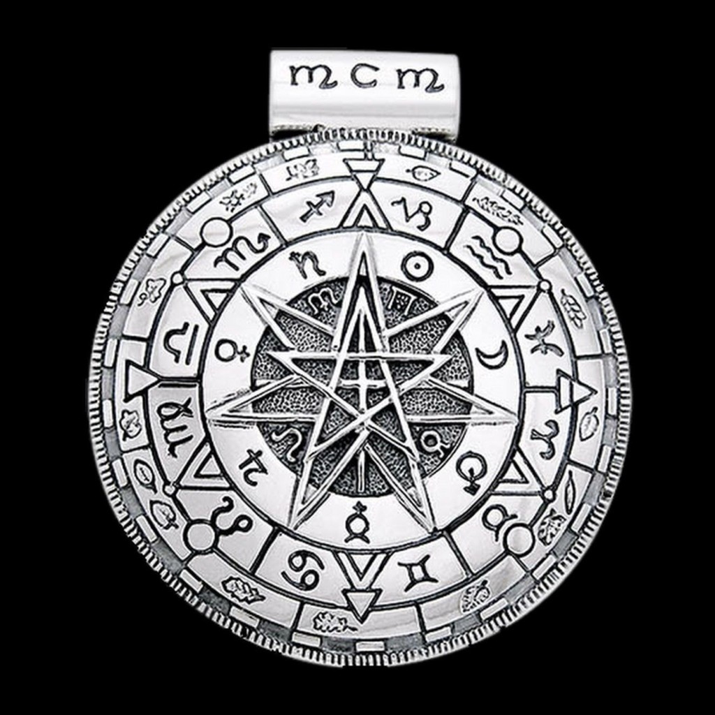 Magick Circle Mandala Sterling Silver Pendant Oberon Zell by Peter Stone - Image 2