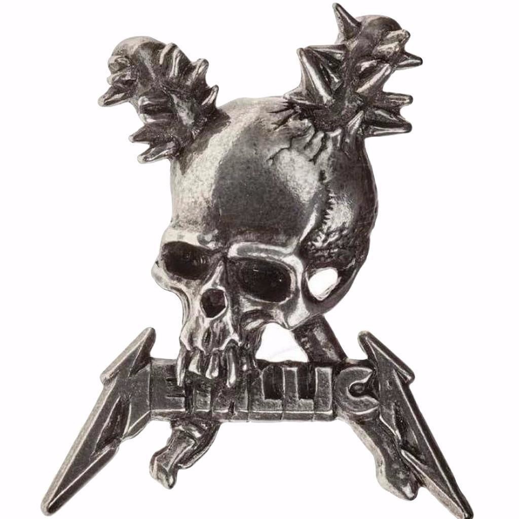 Metallica Damage Inc. Skull Pewter Pin Badge by Alchemy Officially Licensed