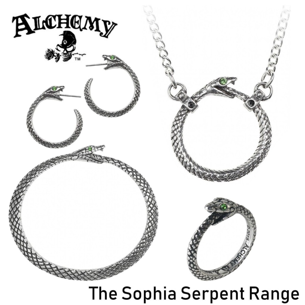 Sophia Serpent Snake Earrings Sybol of Eternity and Rebirth by Alchemy - Image 3