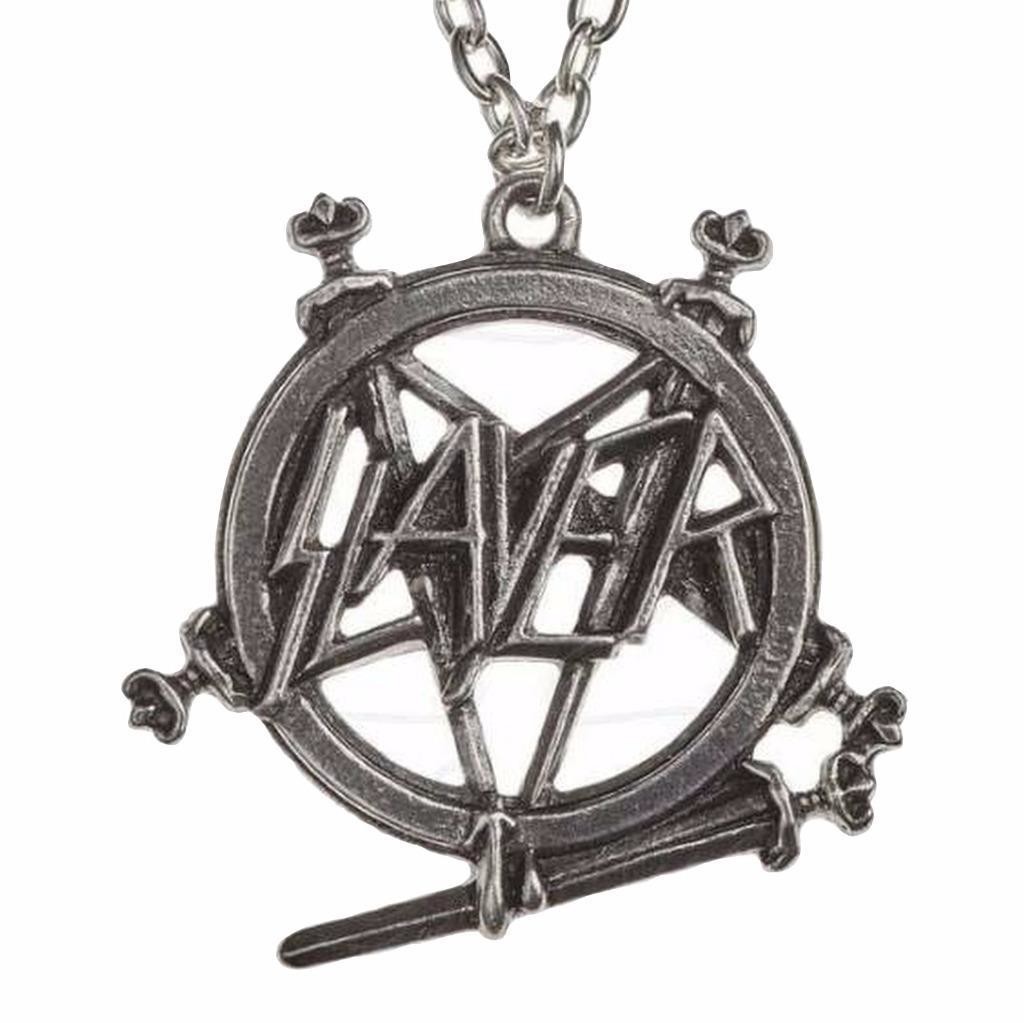 Slayer Logo Pentagram Pewter Pendant Official by Alchemy Rocks