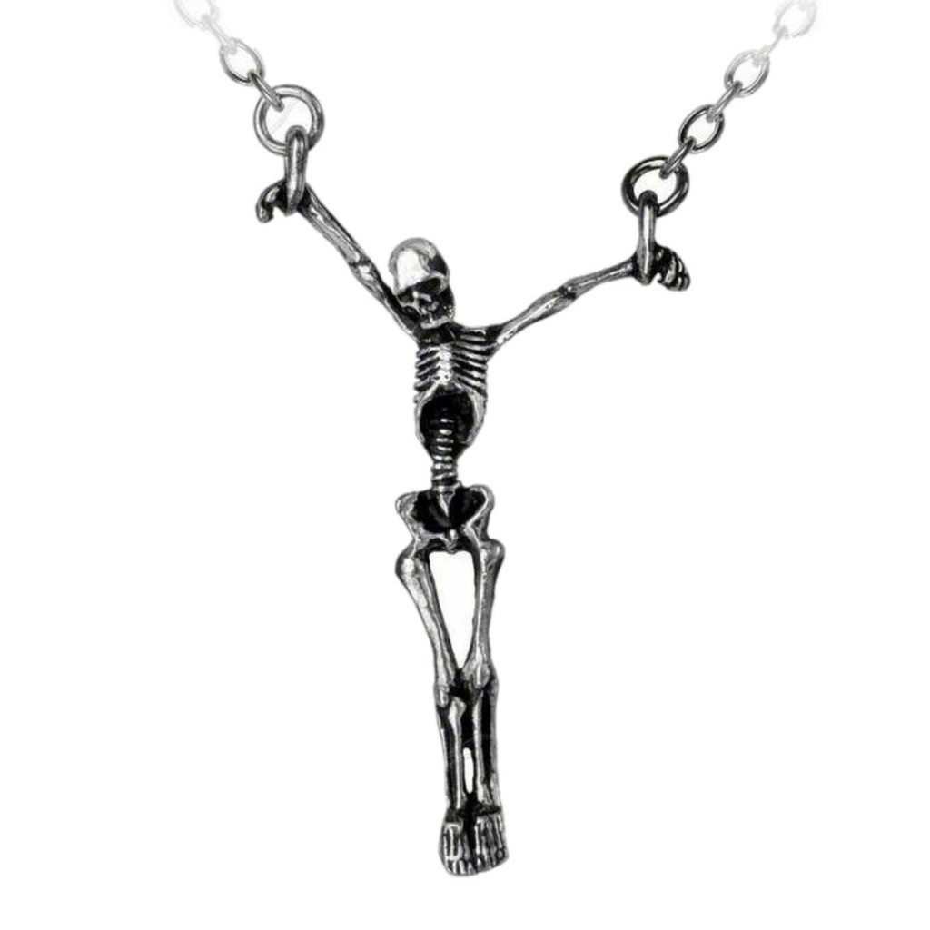Lost Soul Outstretched Shackled Skeleton Pendant by Alchemy