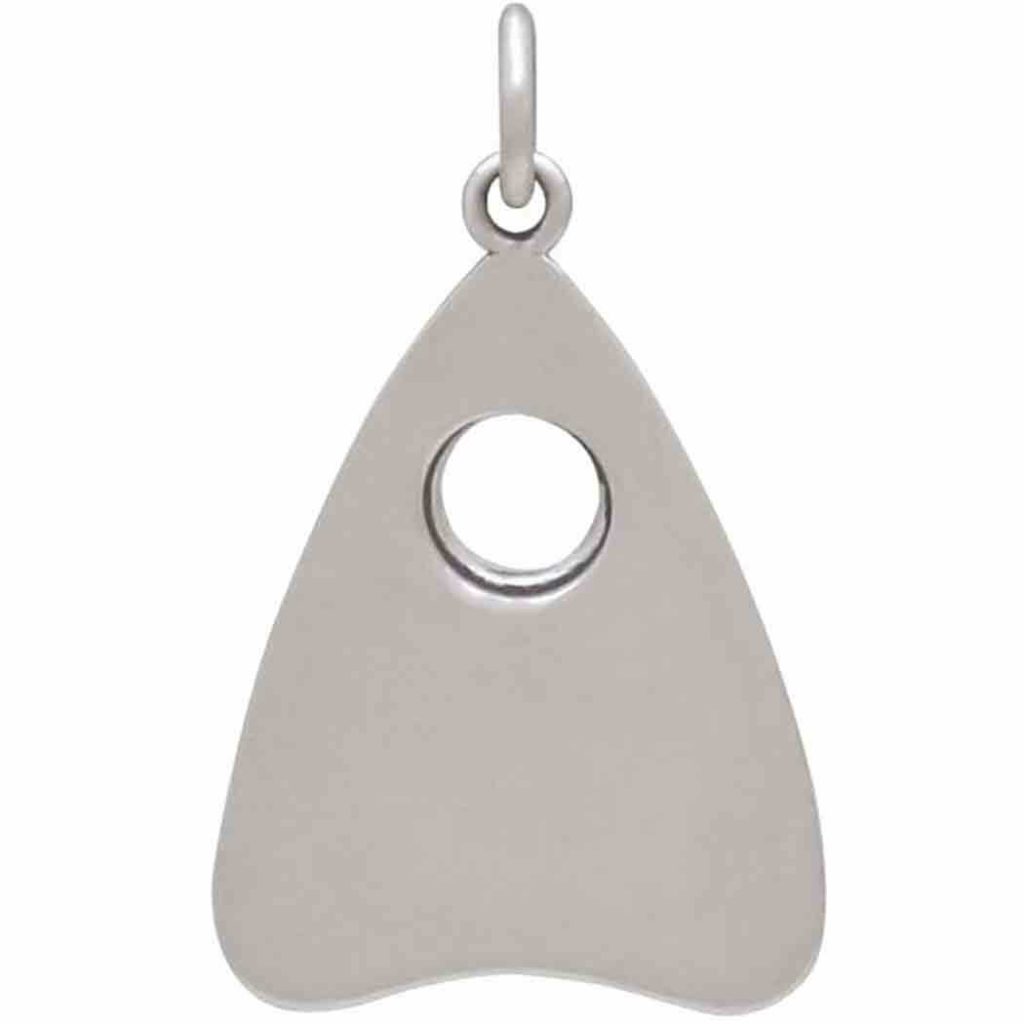 Sterling Silver Planchette Pendant Ouija Board All Seeing Eye - Image 2