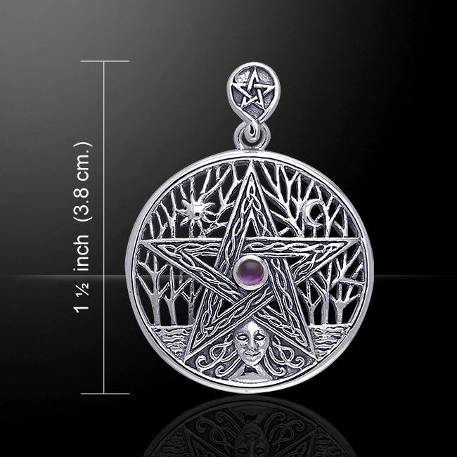 Details about   Goddess of Oneness Pentacle .925 Sterling Silver Pendant by Peter Stone